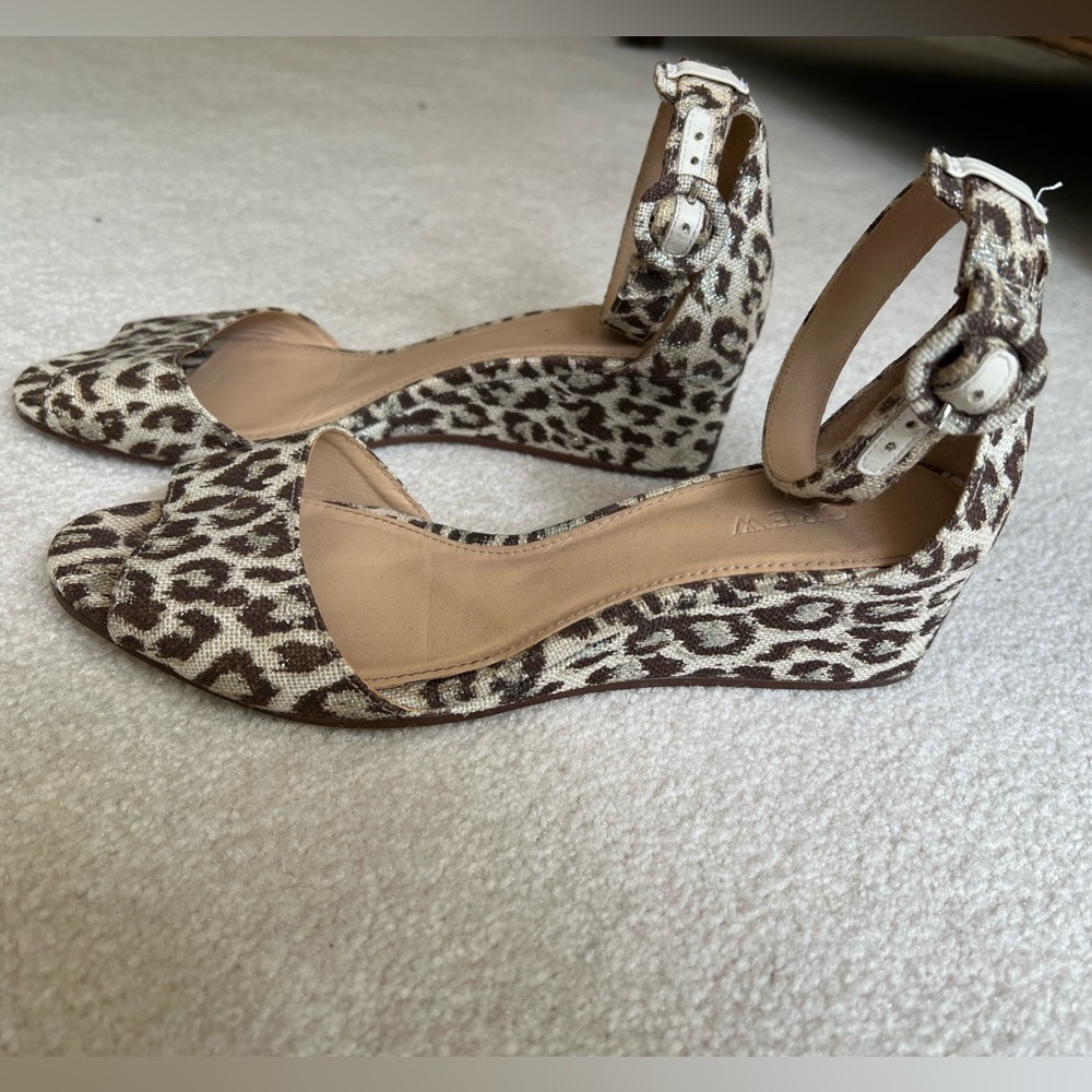 J. Crew Dressy Wedge Sandals size 8
